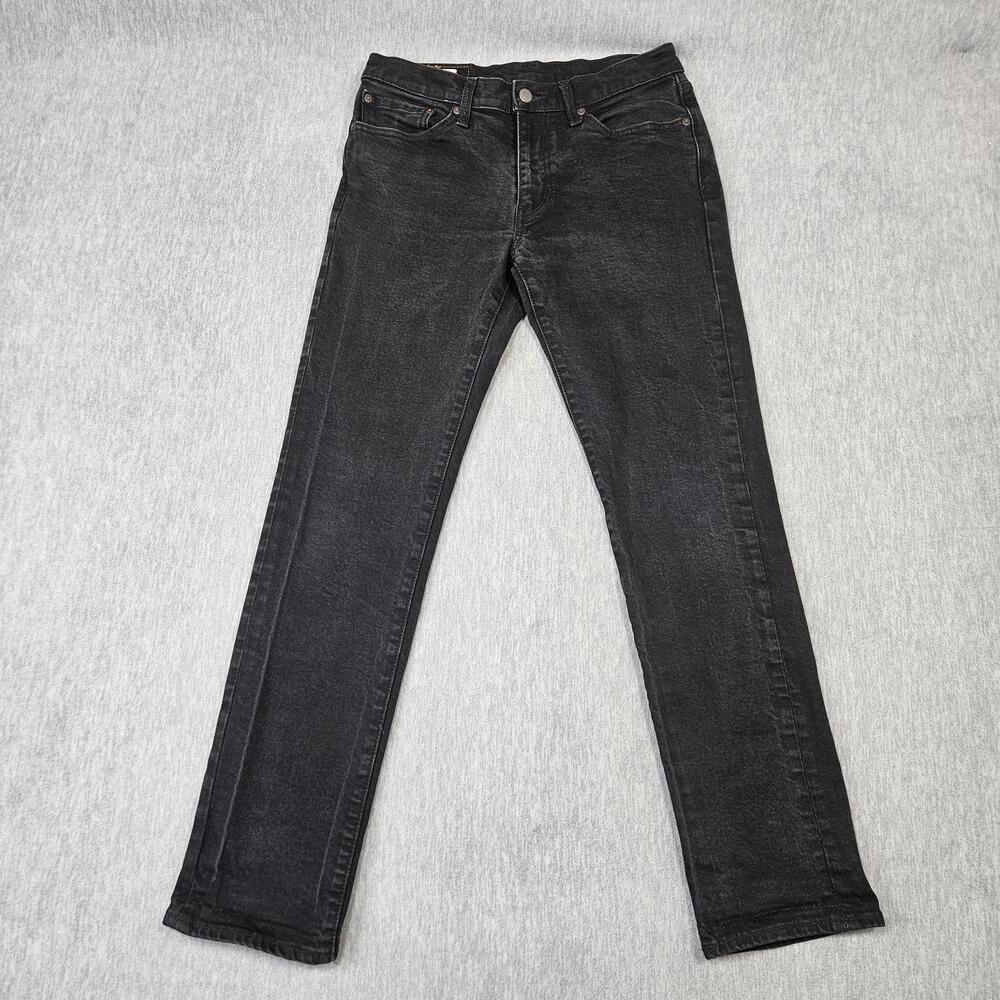 Levis 511 Premium Jeans Mens 31x32 (31x30) Black Slim Tapered Stretch